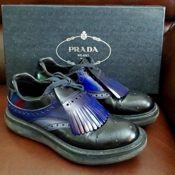 Prada Leather Shoes with Air Sole - Picture 1 of 12